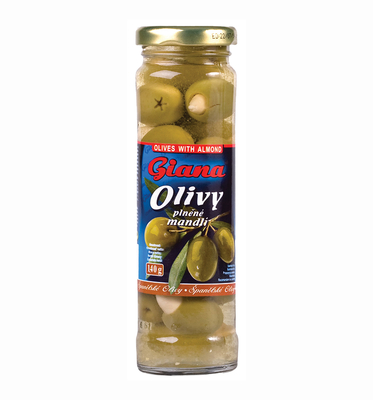 Olivy zelené plnené mandlí 140g